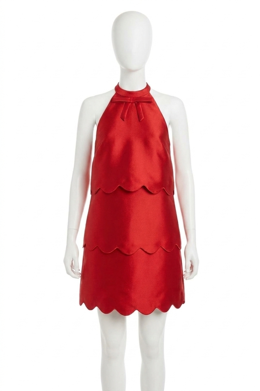 NEW MESTIZA NEW YORK cannes convertible mini dress in rose red